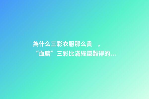 為什么三彩衣服那么貴，“血臍”三彩比滿綠還難得的極品翡翠-第1張-觀點-玄機(jī)派
